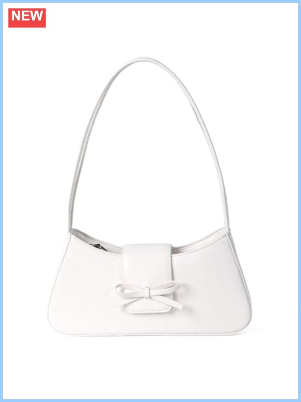PU Leather Hobo Shoulder Bag Bow Detail Y2K Purse